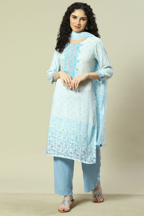 Pink LIVA Woven Straight Kurta Suit Set image number 7
