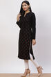 Black Acrylic Straight Kurta image number 2