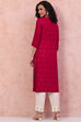 Fuchsia LIVA Straight Kurta image number 5