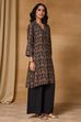 Grey Viscose Blend Straight Printed Kurta image number 5