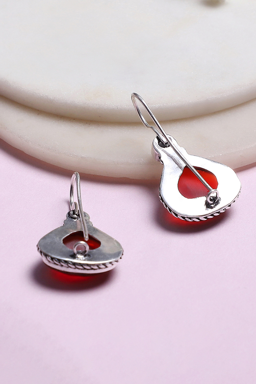 Maroon Brass Jhumka image number 2