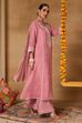 Pink Polyester A-Line Printed Suit Set image number 6