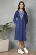 Blue Rayon A-Line Dresses image number 4