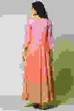 Pink LIVA Asymmetric Printed Dress image number 3