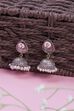 Light Pink Brass Jhumka image number 2