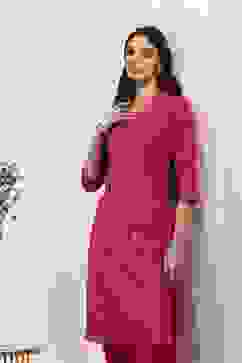 Pink Viscose Rayon Kurta Pants Set image number 7