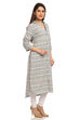 Ecru Straight Cotton Kurta image number 2