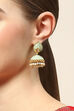 Mint Green Brass Earrings image number 3