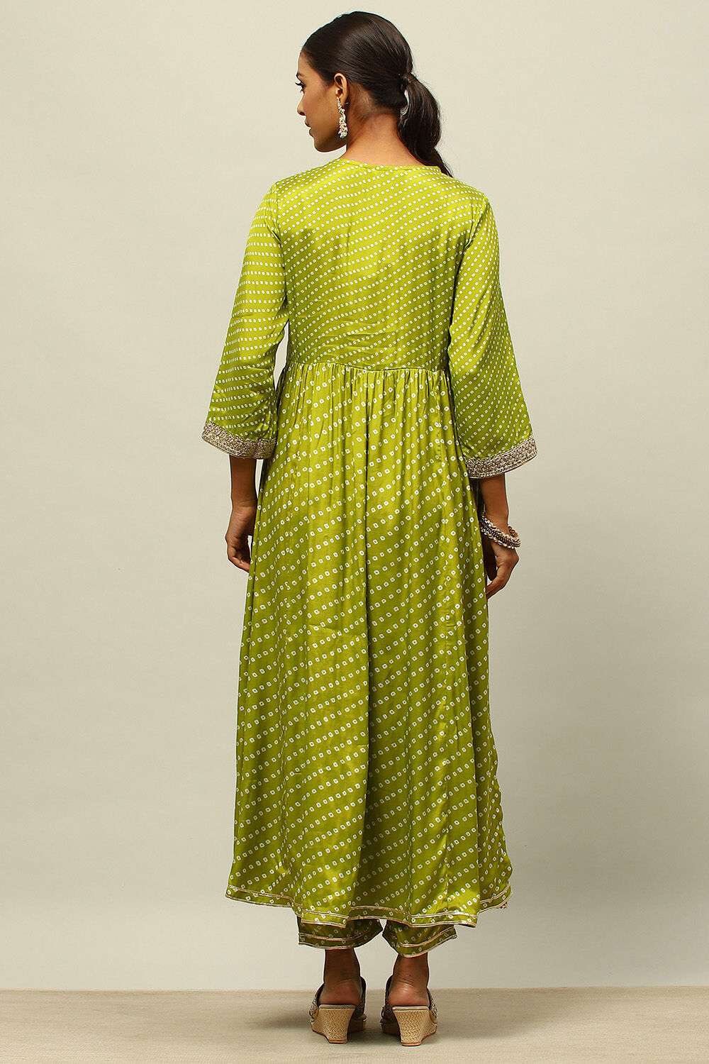 Blue Viscose Shantoon Kalidar Suit Set image number 4