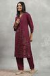 Green Viscose Rayon Printed A-Line Kurta Pants Set image number 3