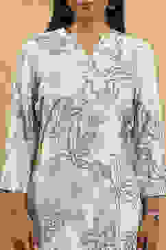 Sea Green Printed Straight Kurta image number 1