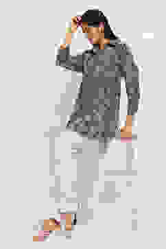 Indigo Cotton Straight Kurti image number 0