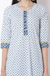 White Cotton Straight Kurta image number 1