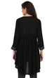 Black Flared Viscose Indie Top image number 4