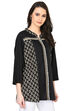 Black Straight Cotton Indie Top image number 3