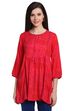Pink Viscose Flared Indie Top image number 0