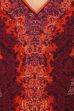 Wine Straight Cotton Kurta image number 4