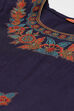 Navy Blue Acrylic Straight Suit Set image number 1