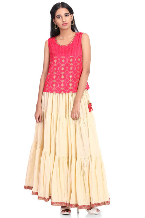 Pink Front Open Viscose Shurg image number 4