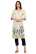 Beige Straight Cotton Kurta image number 0