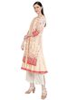 Peach Cotton Front Open Kurta image number 2