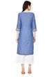Blue Straight Chambray Kurta image number 4