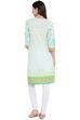 Green Straight Kurta image number 4