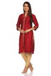 Maroon Straight Art Silk Kurta image number 2