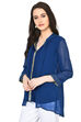 Indigo Straight Viscose Indie Top image number 2
