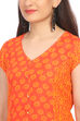 Coral Viscose A-Line Kurta image number 1