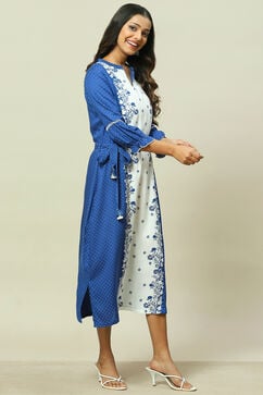 Blue LIVA Straight Dress image number 3