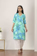 Green Rayon Straight Kurtas image number 5