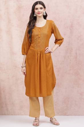 Mustard Liva Straight Tunic: Casual Yet Chic