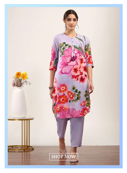 Purple Rayon Viscose Rayon Kurta Pants Set