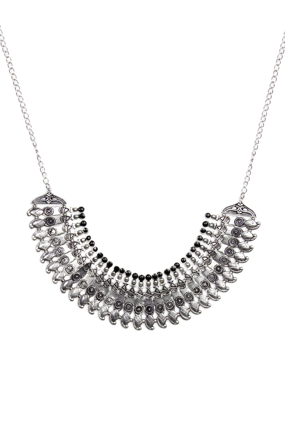 Silver Metal Brass Necklace image number 2