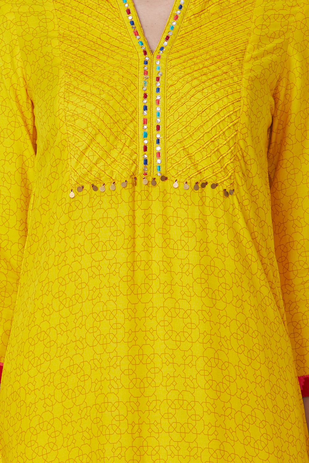 Yellow Straight Viscose Kurta image number 1