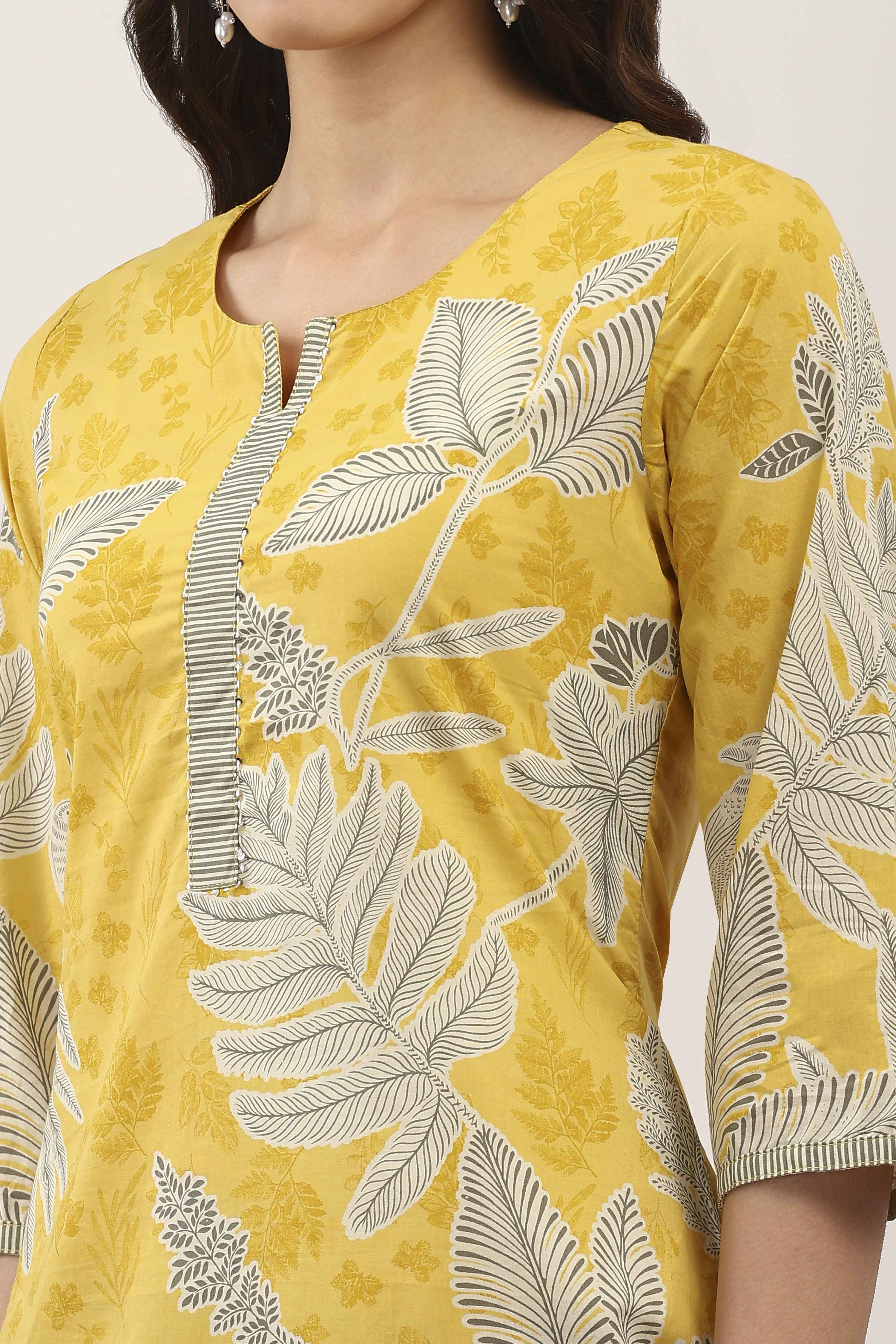 Blue Cotton Straight Suit Sets image number 1