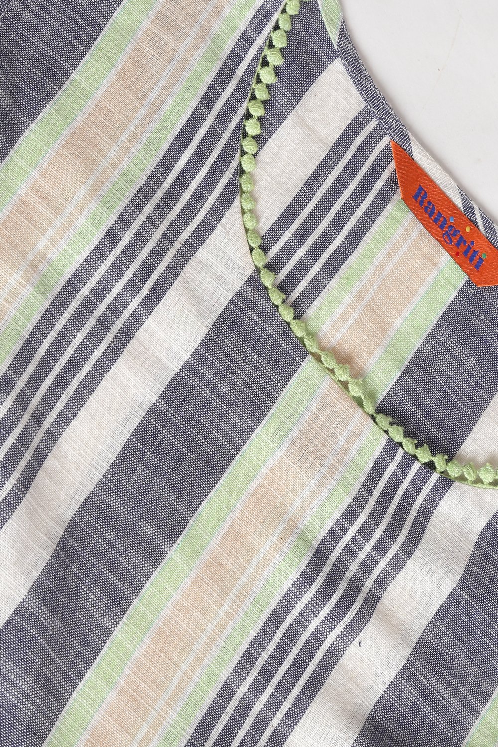 Multicolored Cotton Straight Suit Set image number 5