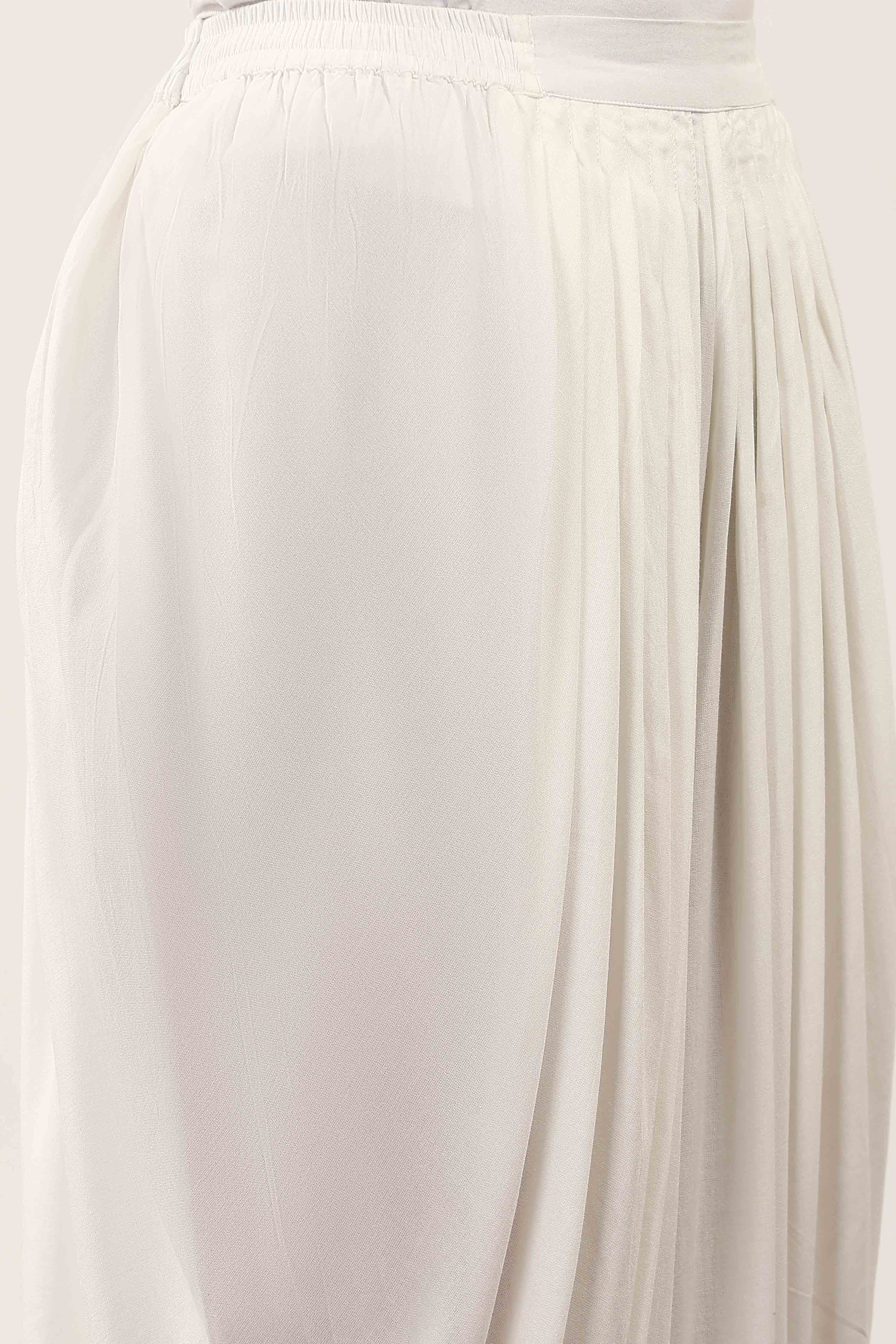 White Rayon Viscose Rayon Salwar image number 1