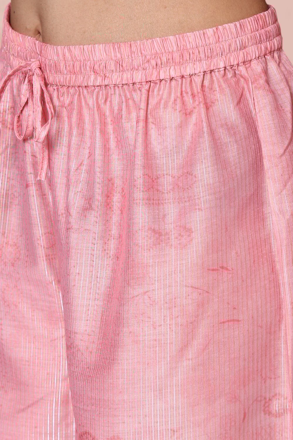 Peach Polyester Asymmetric Suit Set image number 5