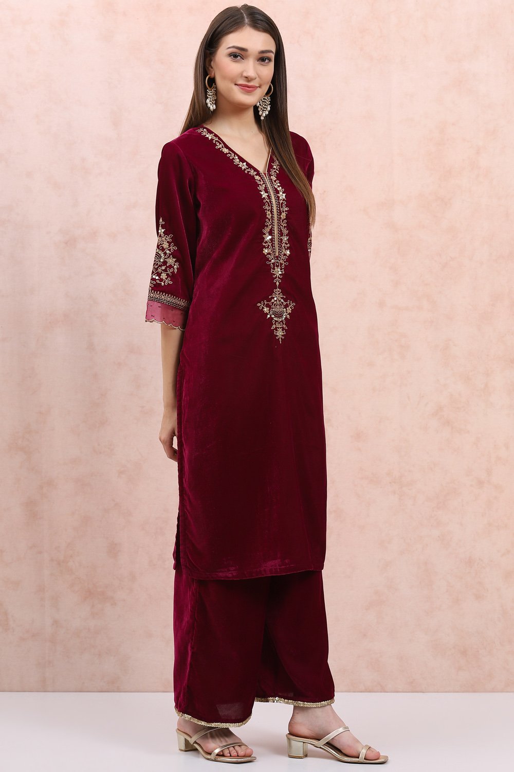 Phalsa Art Silk Straight Suit Set image number 5