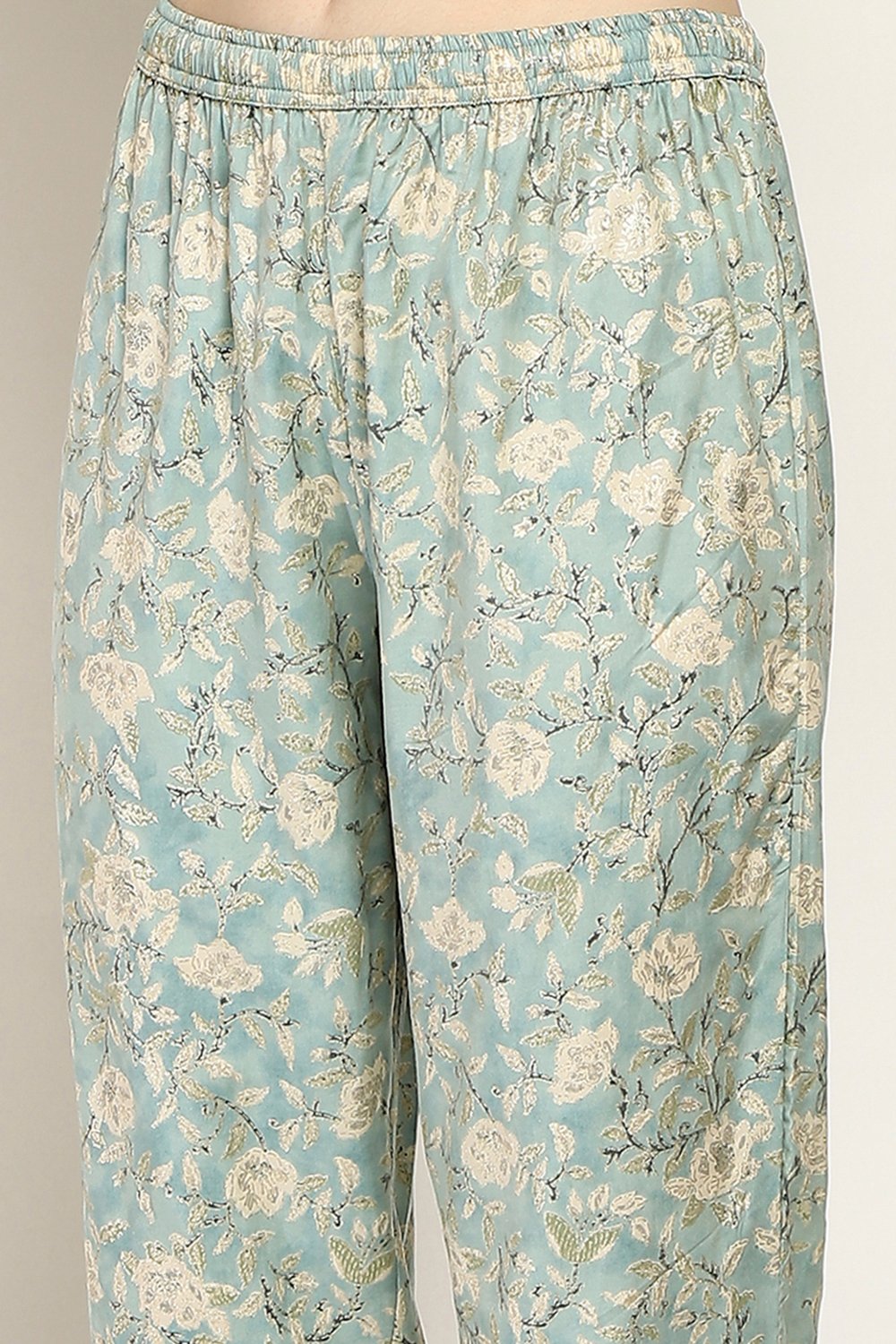 Ice Blue Viscose Straight Set image number 2