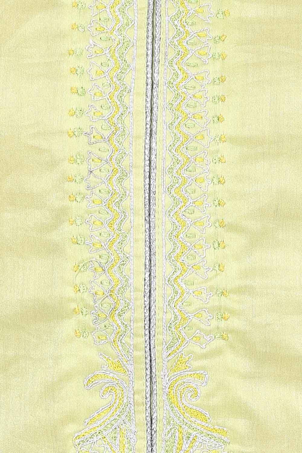 Green Straight Poly Chanderi Kurta image number 1
