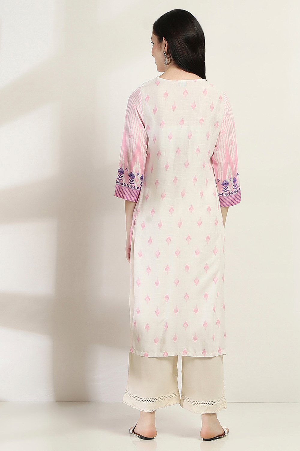 Purple Viscose Rayon Straight Kurta image number 3
