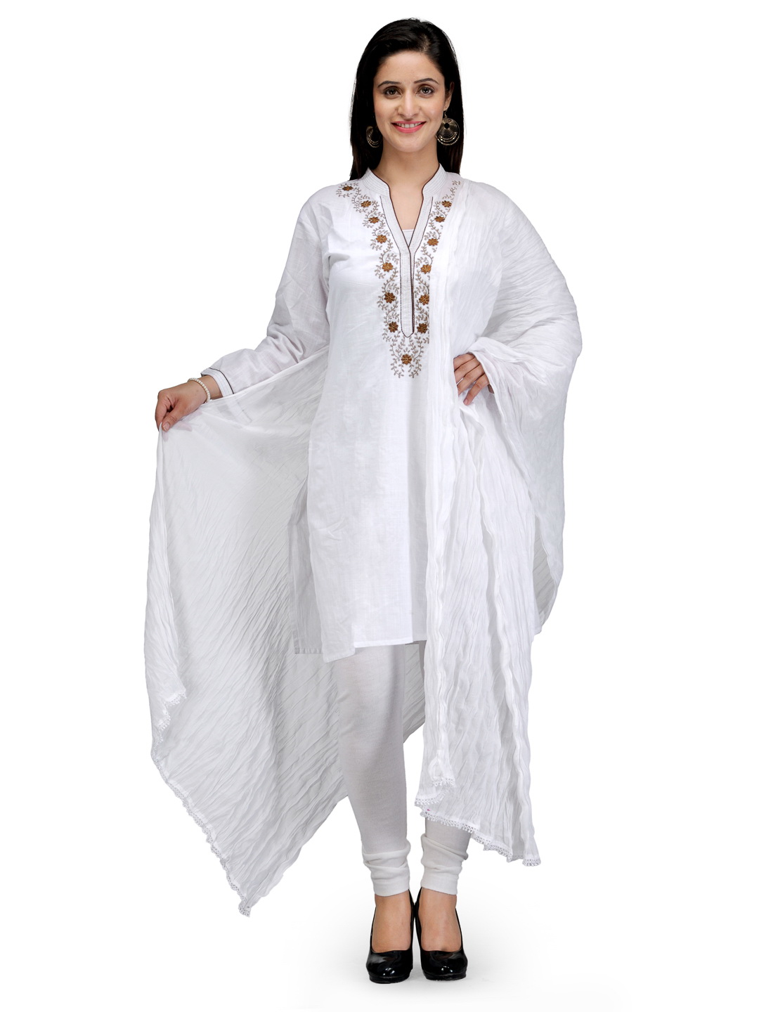 White Cotton Stole image number 0