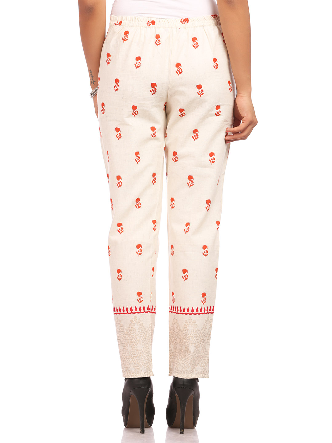 Beige Cotton Pants image number 1