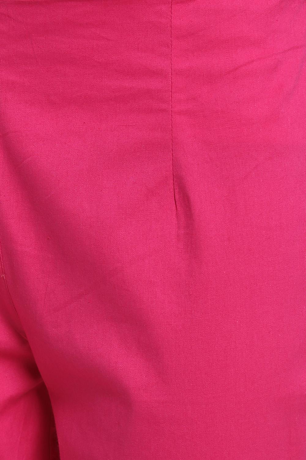 Light Pink Cotton Fusion Pants image number 1