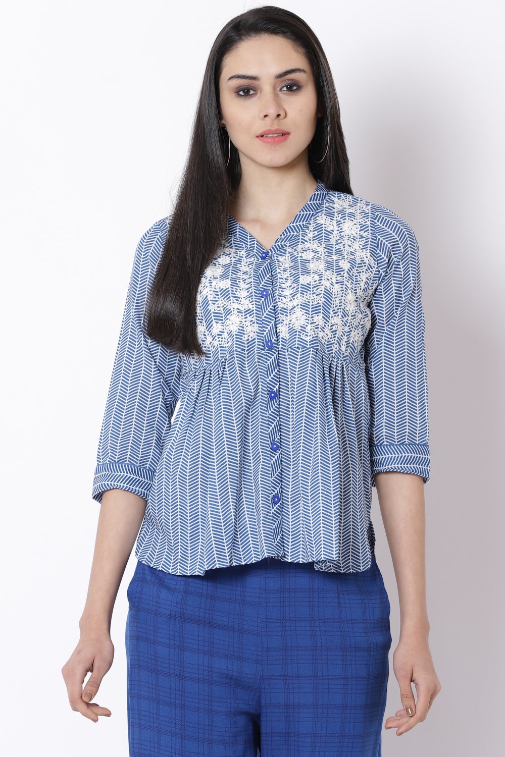 Blue Cotton Indie Top image number 0