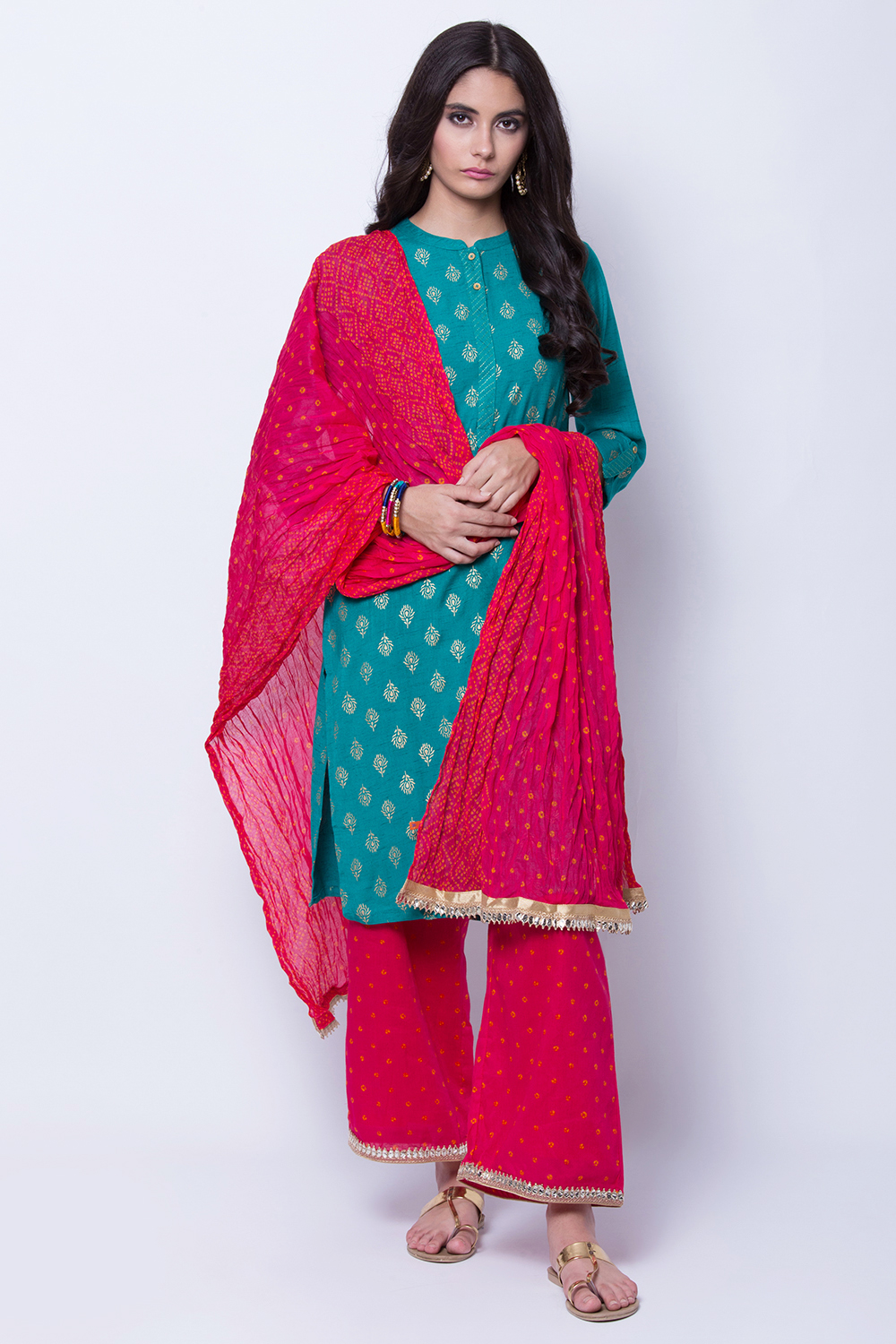 Pink Cotton Dupatta image number 1