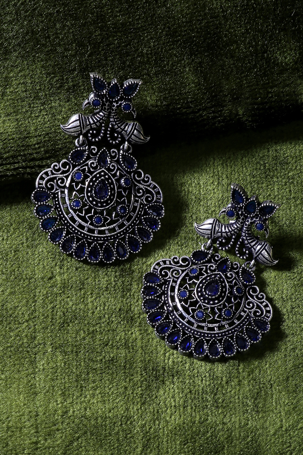 Blue Metal Brass Earring image number 1